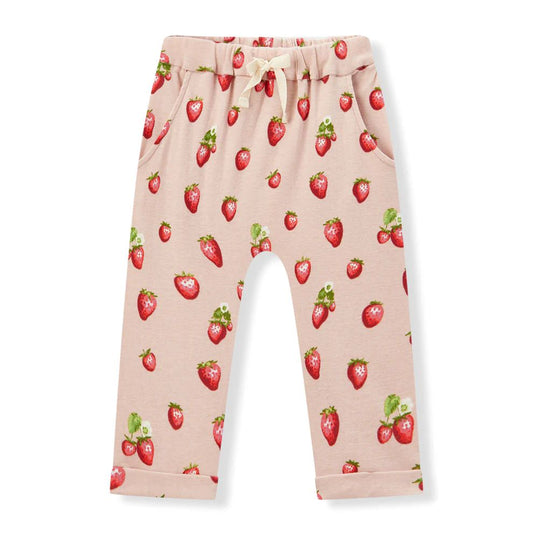Milkbarn Strawberry Organic Cotton Jogger Pants