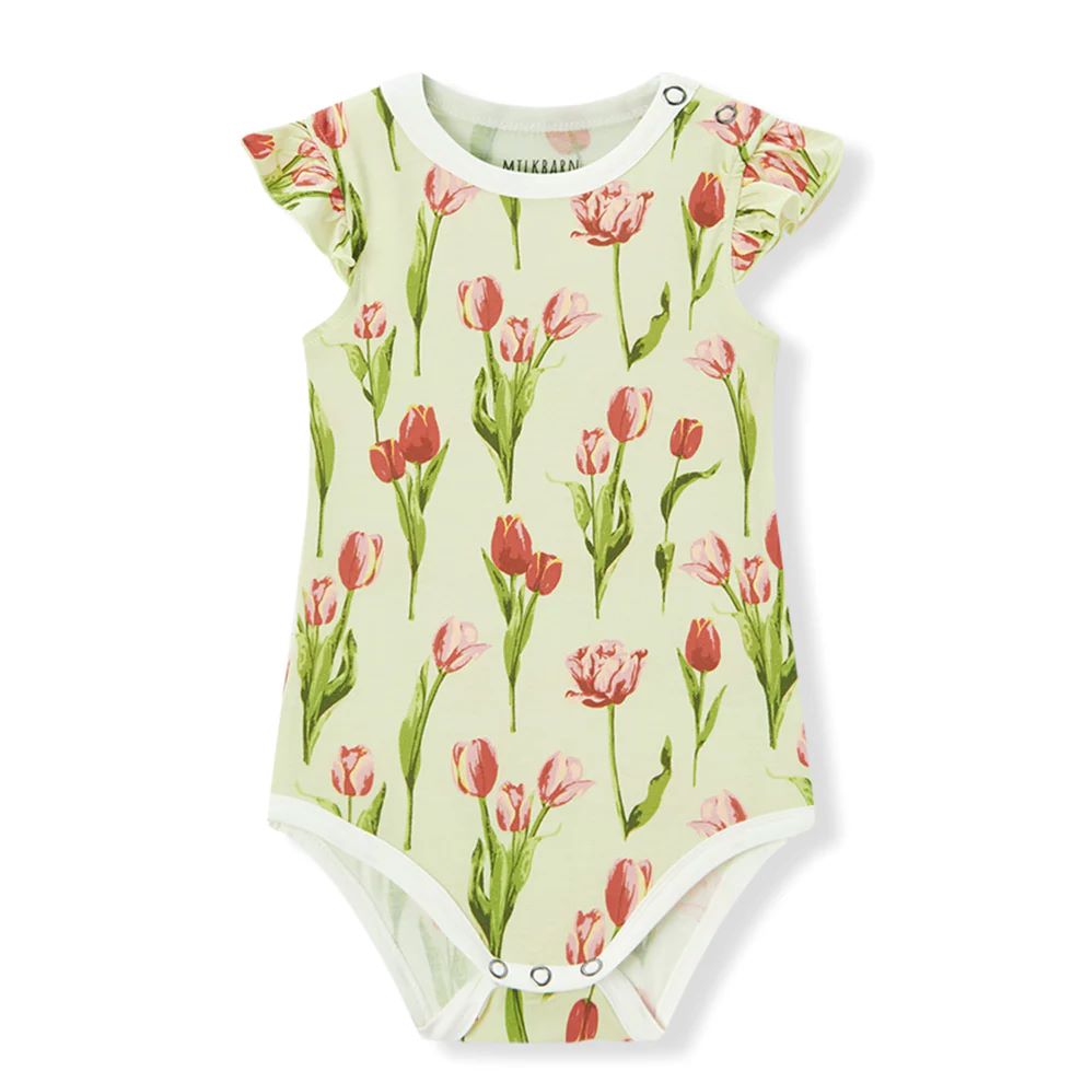 Milkbarn Luxe Stretch Ruffle One Piece