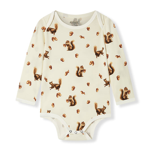 Milkbarn Chipmunk Luxe Stretch Long Sleeve One Piece