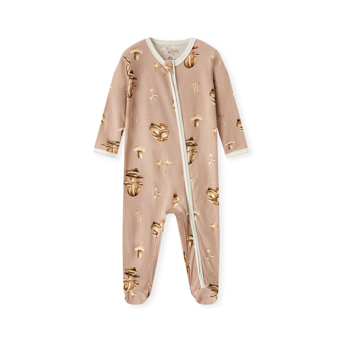 Milkbarn Organic Cotton Zipper Footed Romper