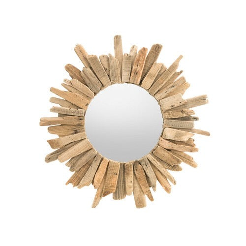 Driftwood Wall Mirror, Round
