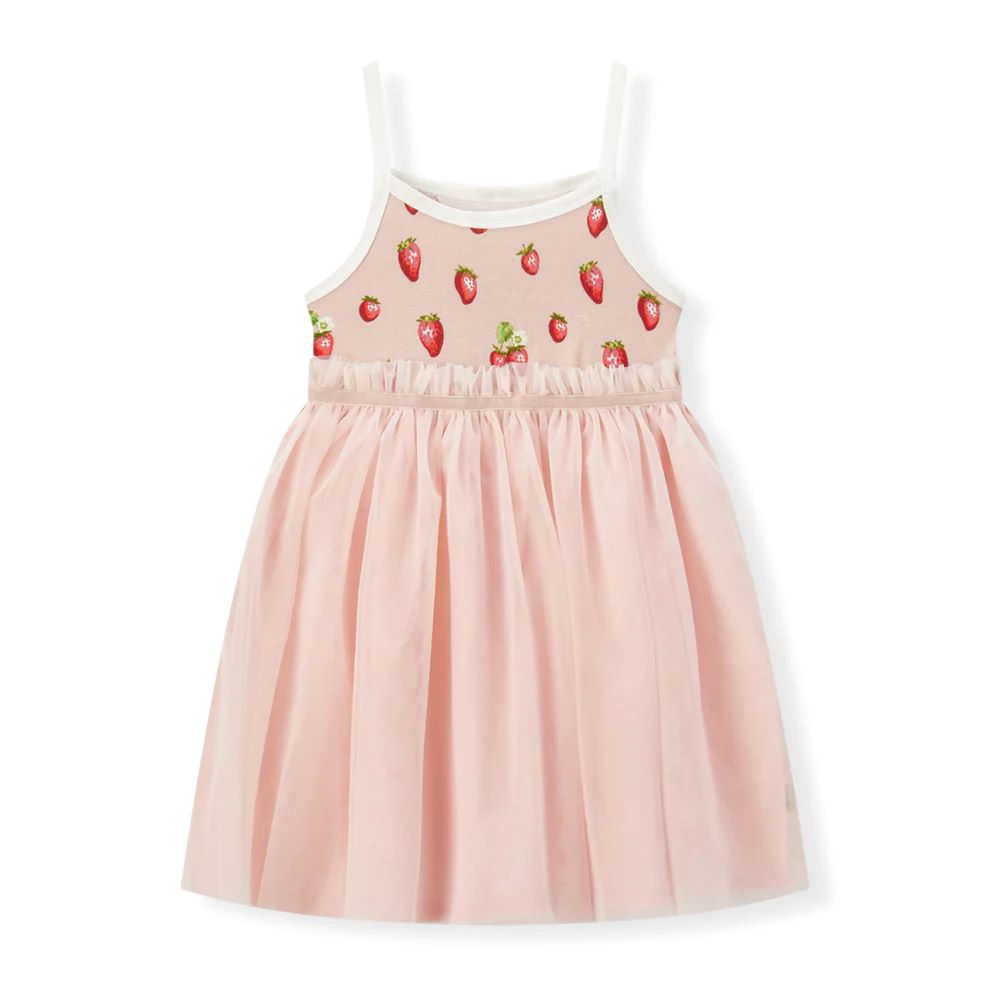 Milkbarn Strawberry Organic Cotton Ballet Dress