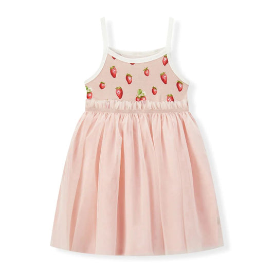 Milkbarn Strawberry Organic Cotton Ballet Dress
