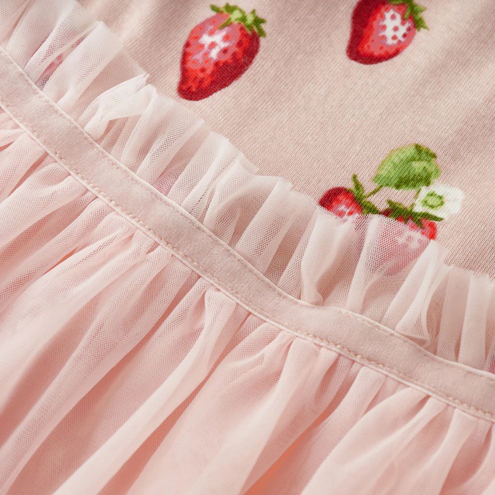 Milkbarn Strawberry Organic Cotton Ballet Dress