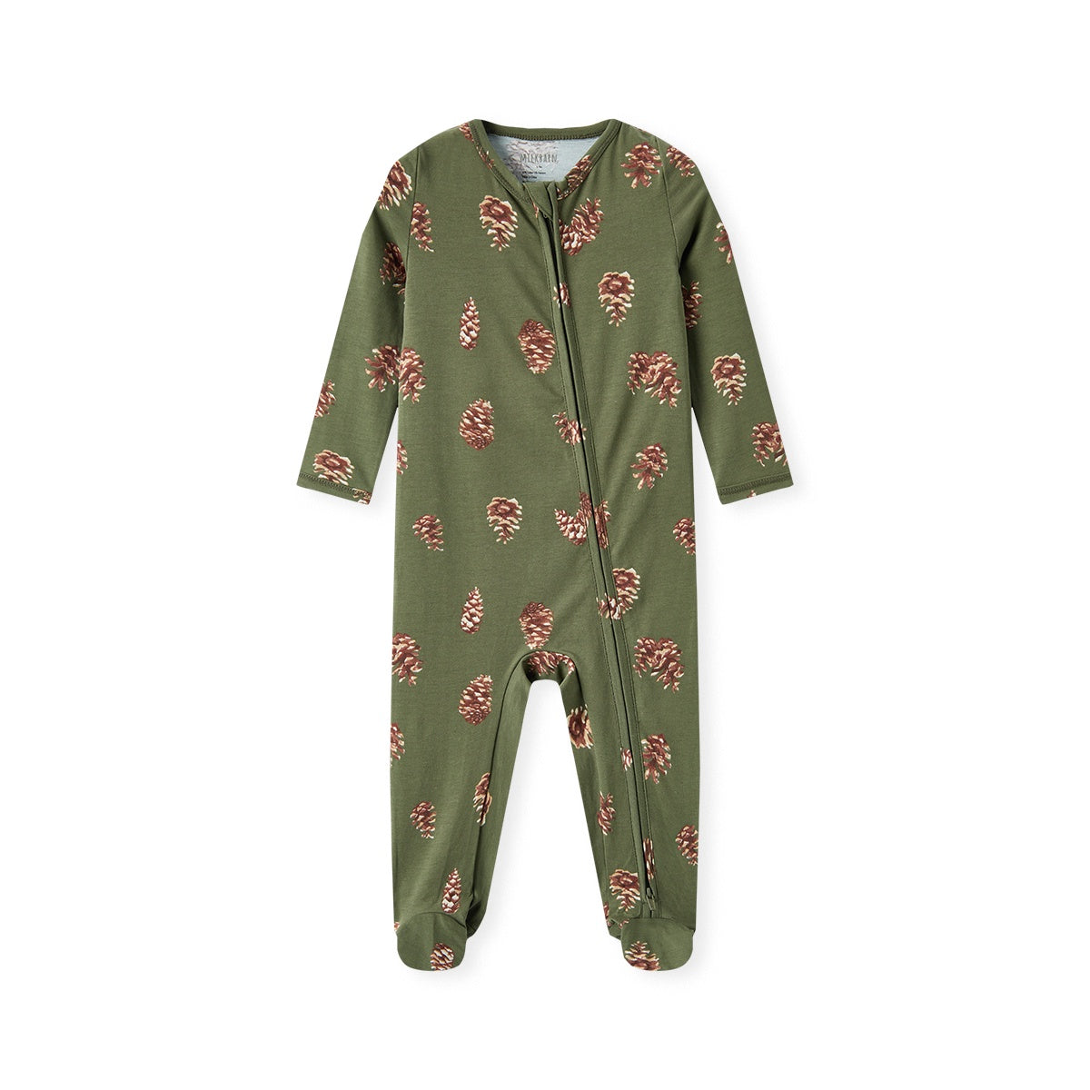 Milkbarn Cotton Stretch Zipper Footed Romper
