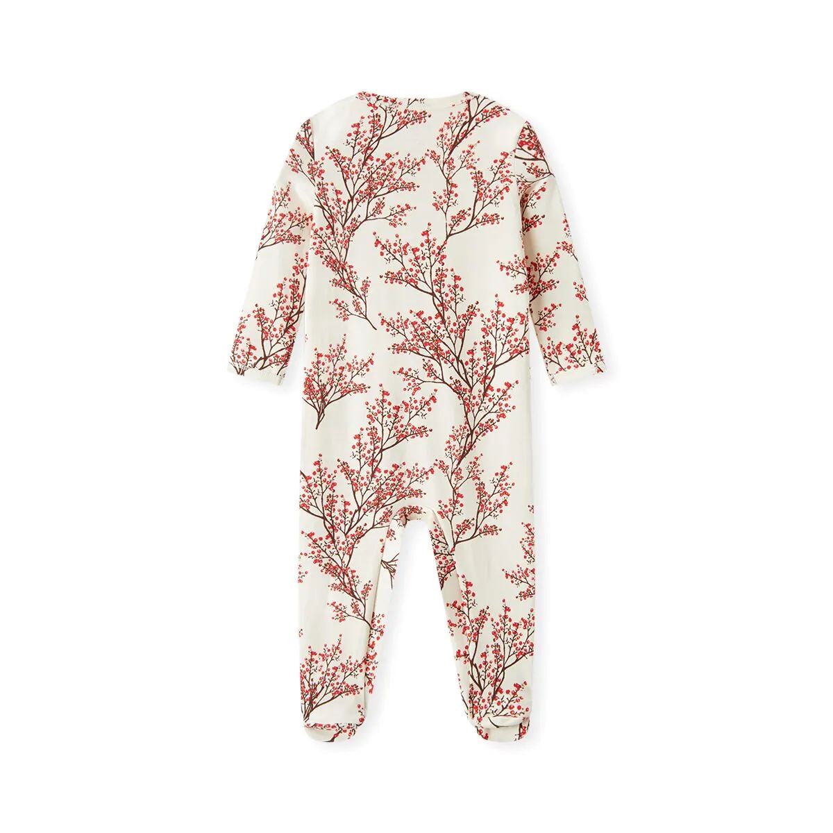 Milkbarn Cotton Stretch Zipper Footed Romper