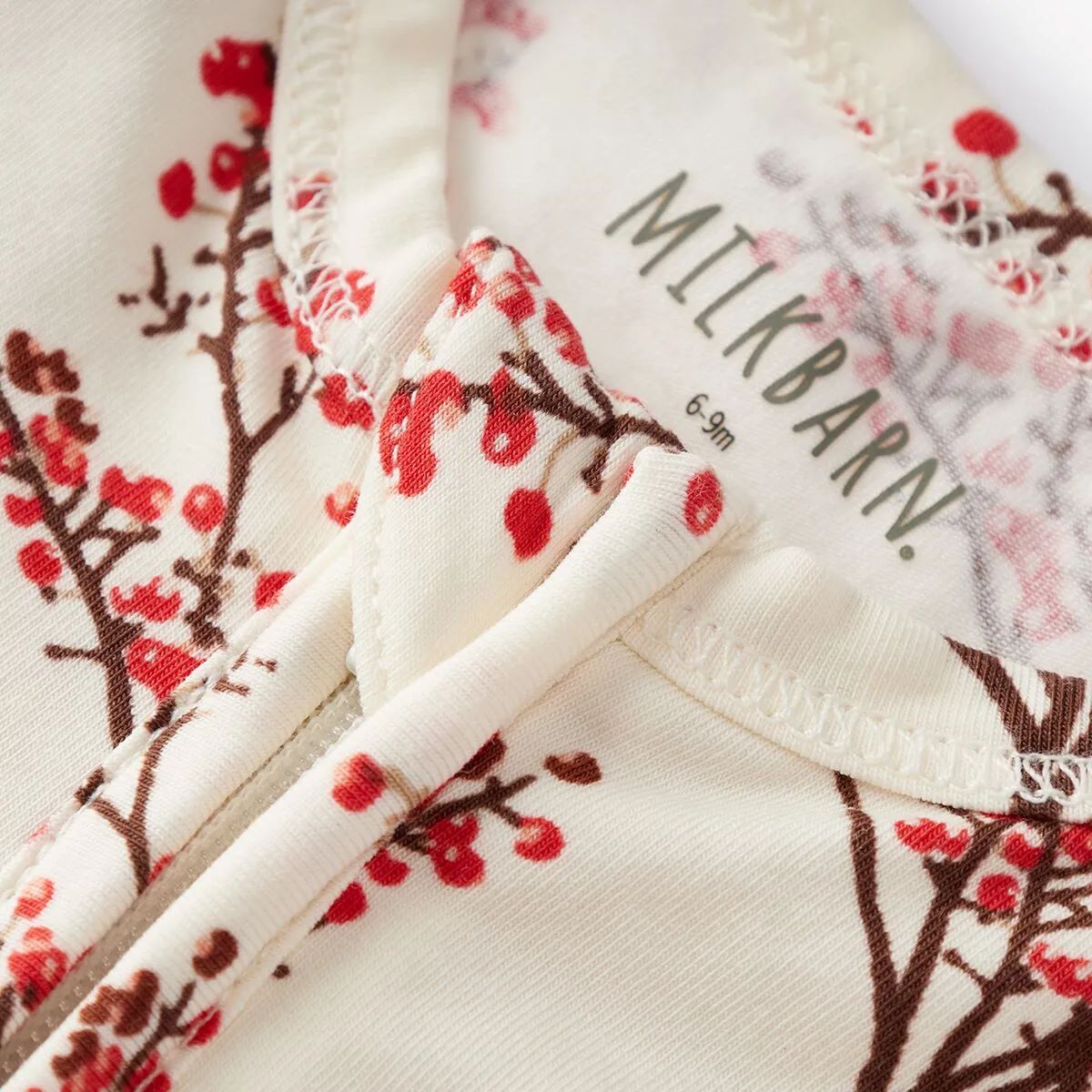 Milkbarn Cotton Stretch Zipper Footed Romper