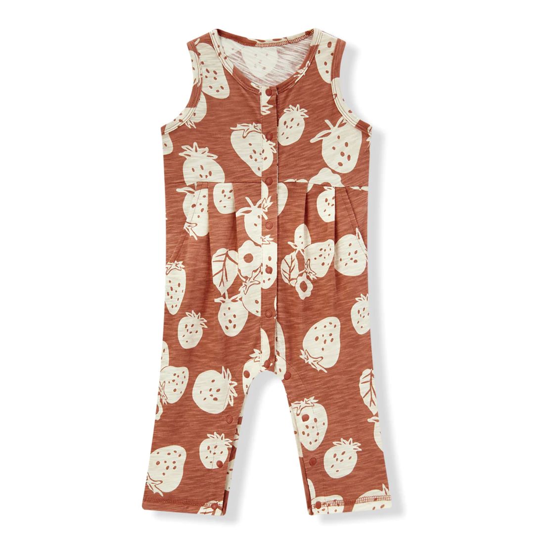 Milkbarn Strawberry Silhouette Slub Cotton Sleeveless Jumper