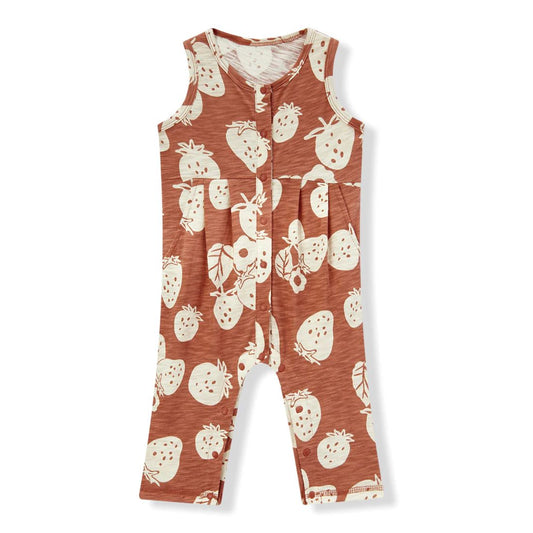 Milkbarn Strawberry Silhouette Slub Cotton Sleeveless Jumper