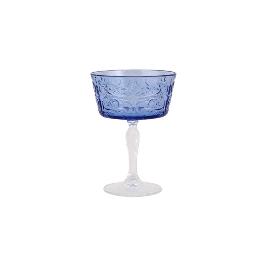 VIETRI Barocco Cobalt Coupe Champagne Glass