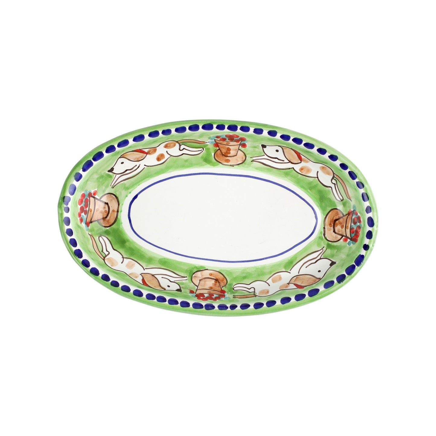 VIETRI Campagna Cane Small Oval Tray