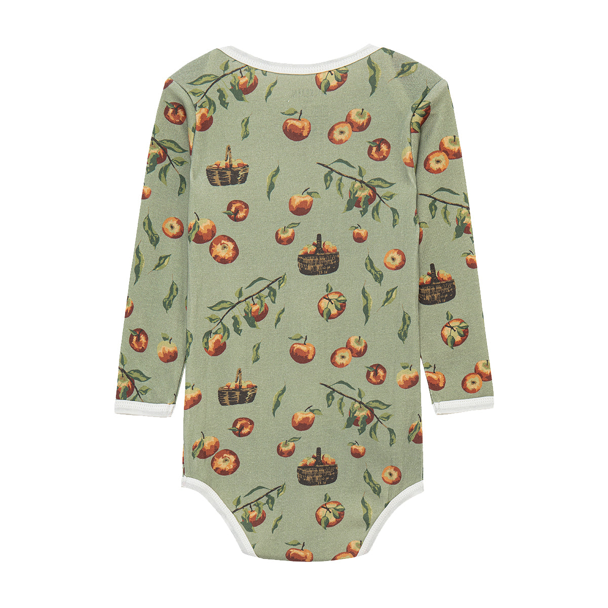 Milkbarn Apple Orchard Organic Cotton Long Sleeve One Piece