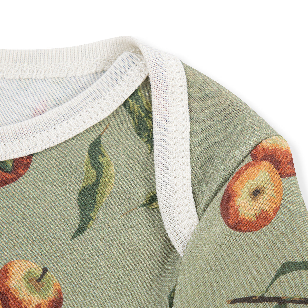 Milkbarn Apple Orchard Organic Cotton Long Sleeve One Piece