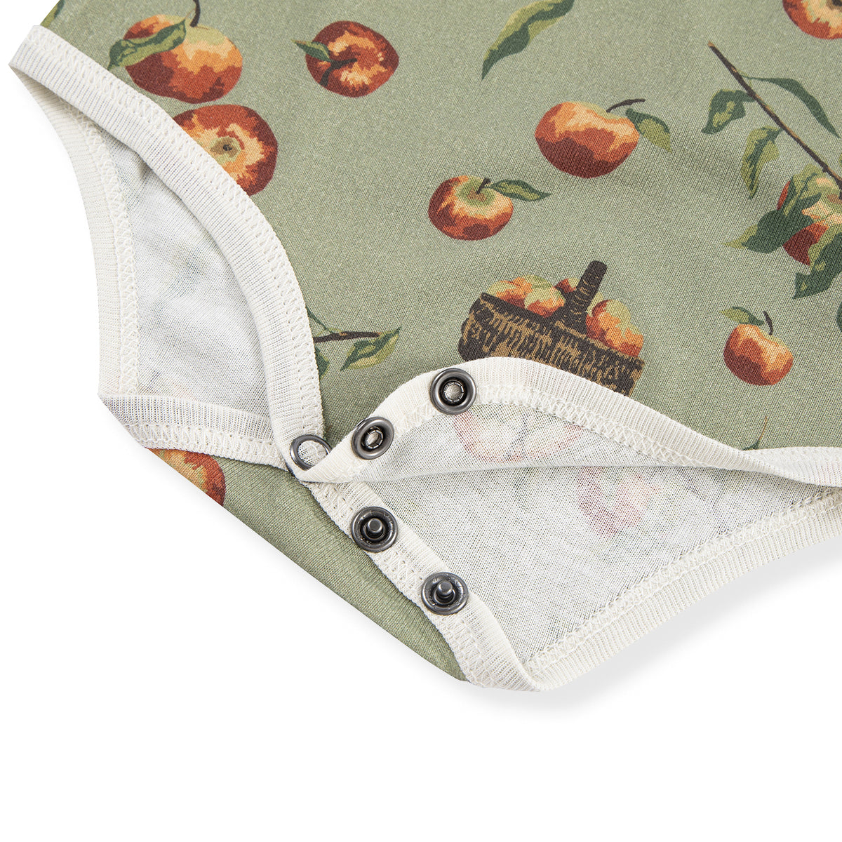 Milkbarn Apple Orchard Organic Cotton Long Sleeve One Piece