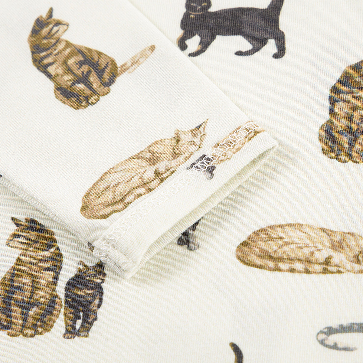 Milkbarn Cat Cotton Stretch Long Sleeve One Piece