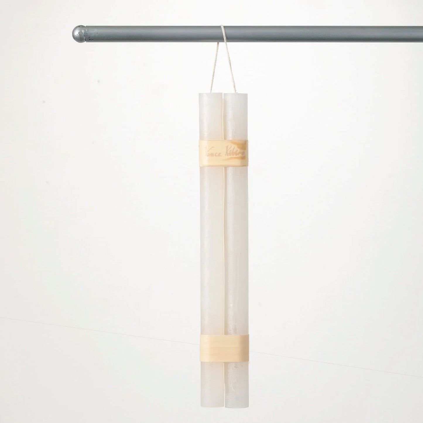 Hanging Timber Taper Candle Pair