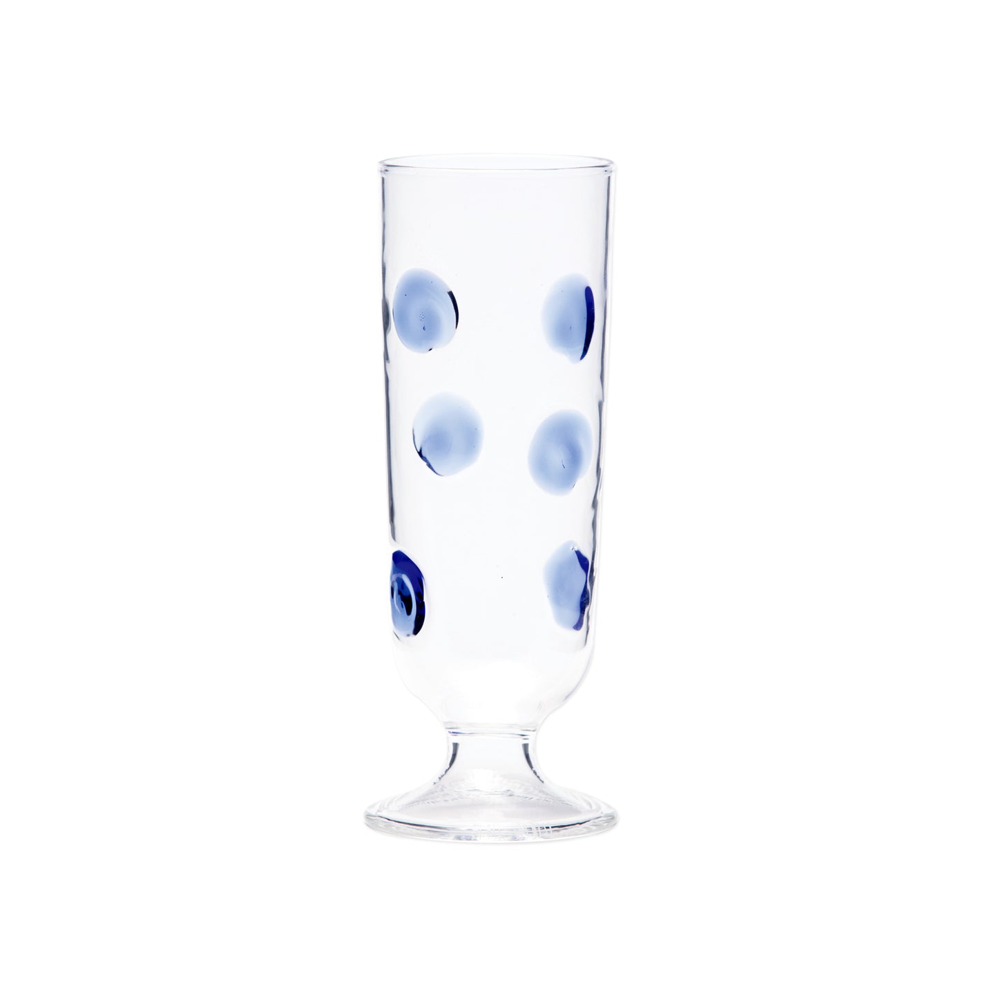 VIETRI Drop Blue Champagne Glass