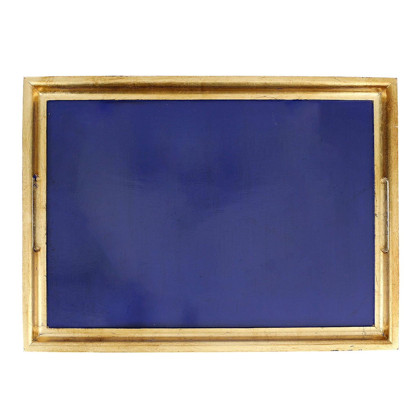 VIETRI Florentine Wooden Accessories Cobalt & Gold Large Rectangular Tray