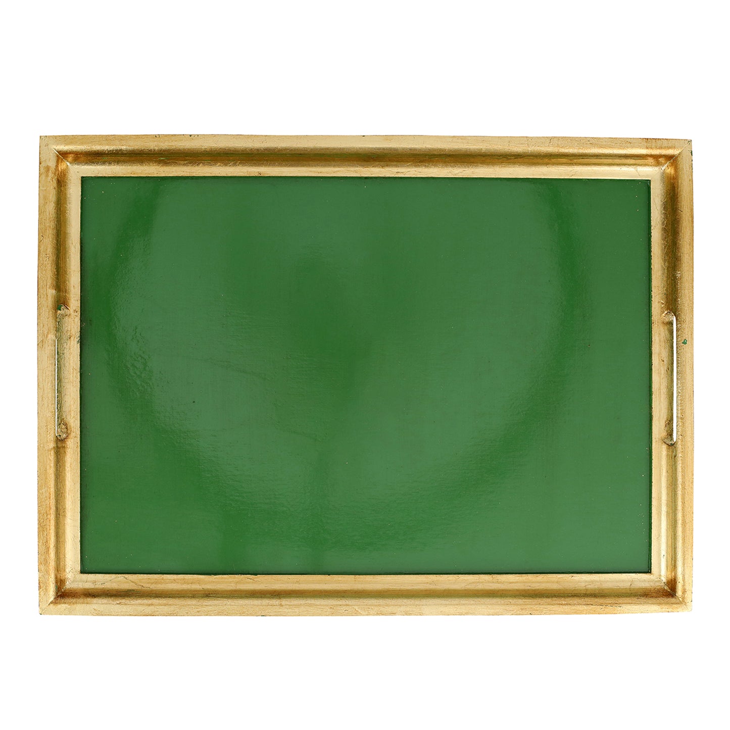 VIETRI Florentine Wooden Accessories Green & Gold Large Rectangular Tray