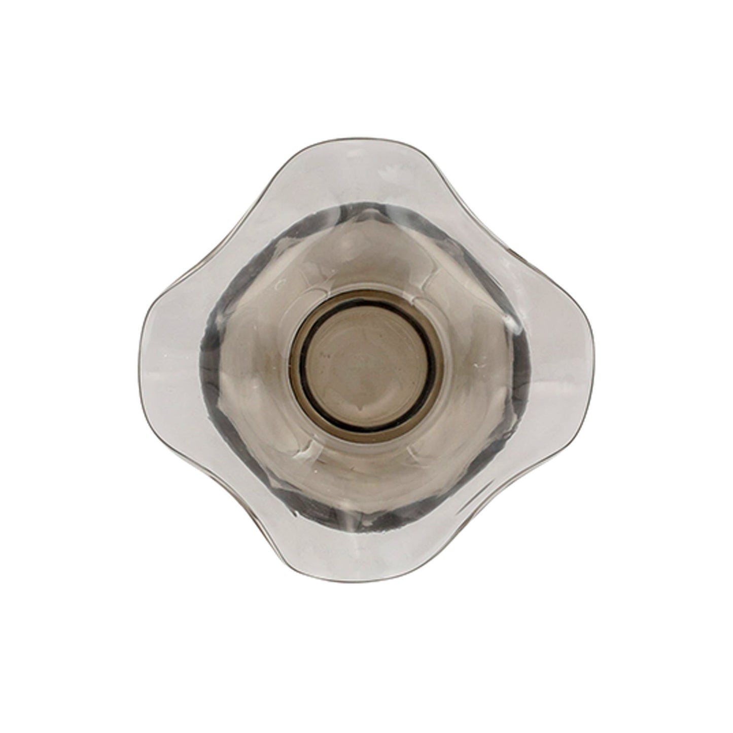 VIETRI Hibiscus Glass Gray Bud Vase
