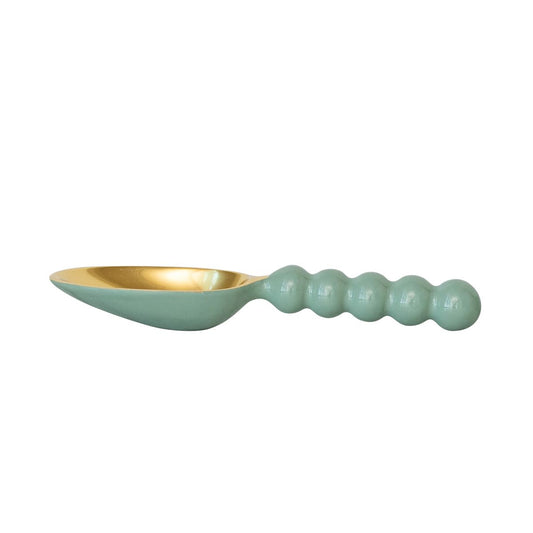 Mint & Gold Enameled Scoop