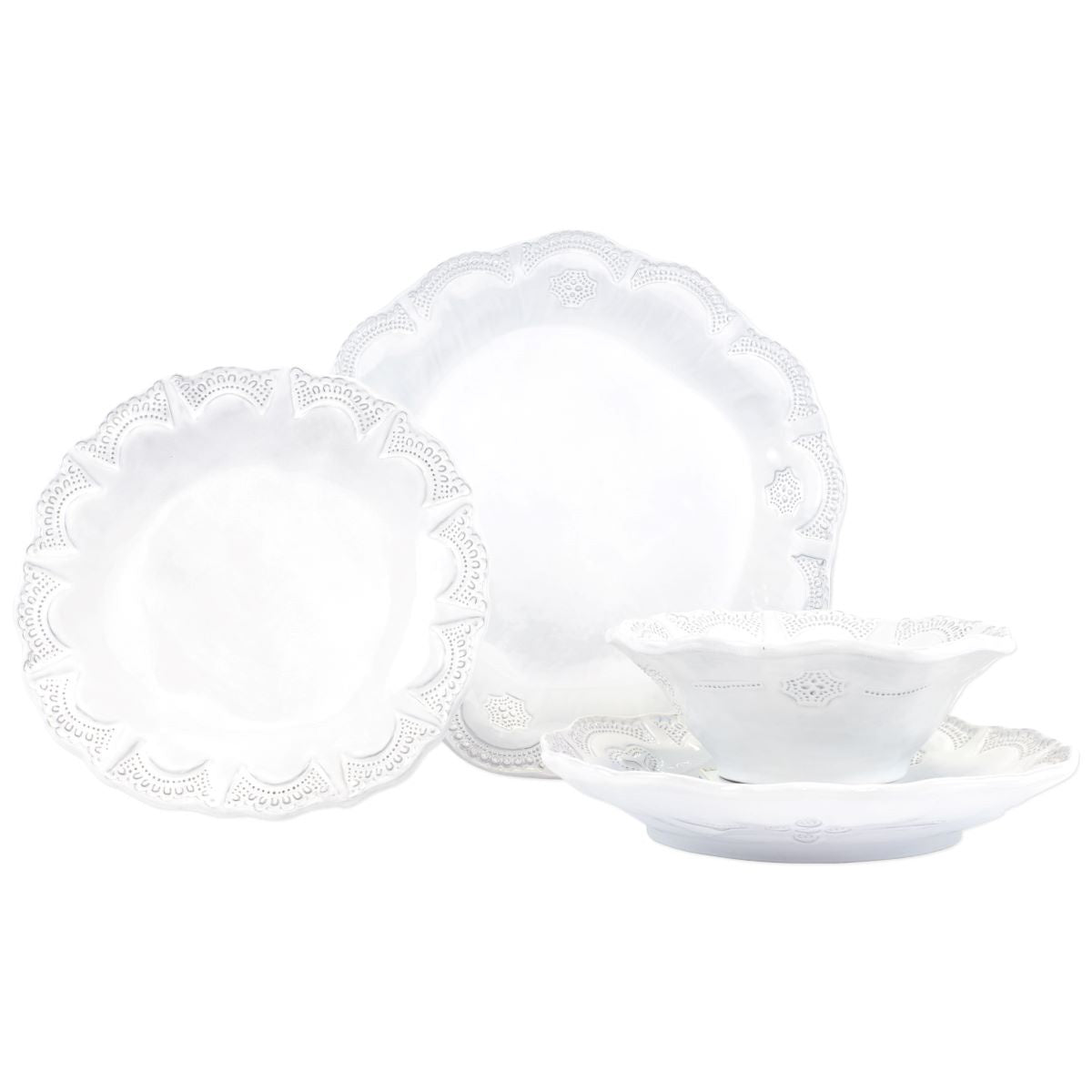 VIETRI Incanto Lace Four-Piece Place Setting
