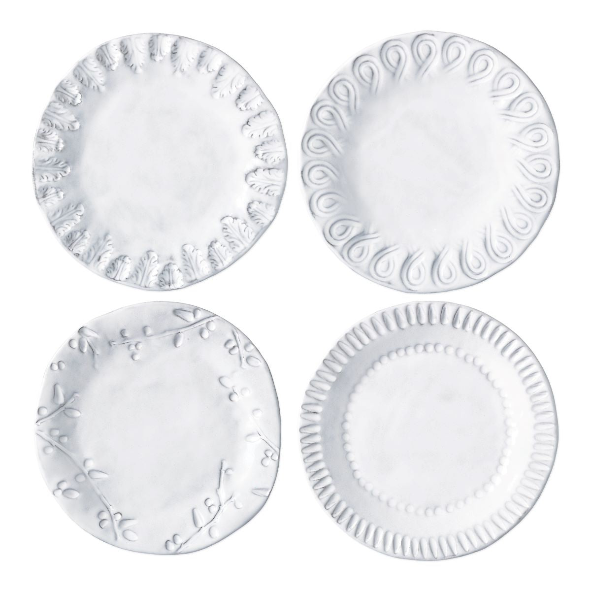 VIETRI Incanto Assorted Canape Plates - Set of 4