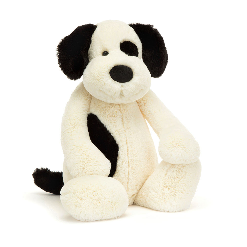 Jellycat Bashful Black and Cream Puppy
