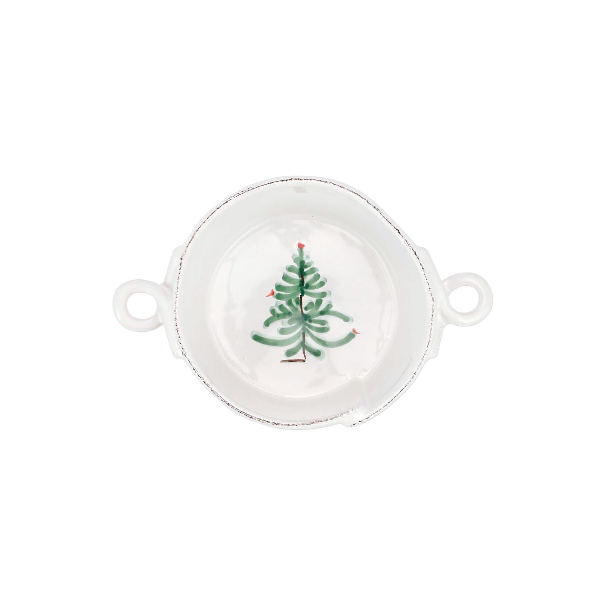 Vietri Lastra Holiday Small Handled Bowl