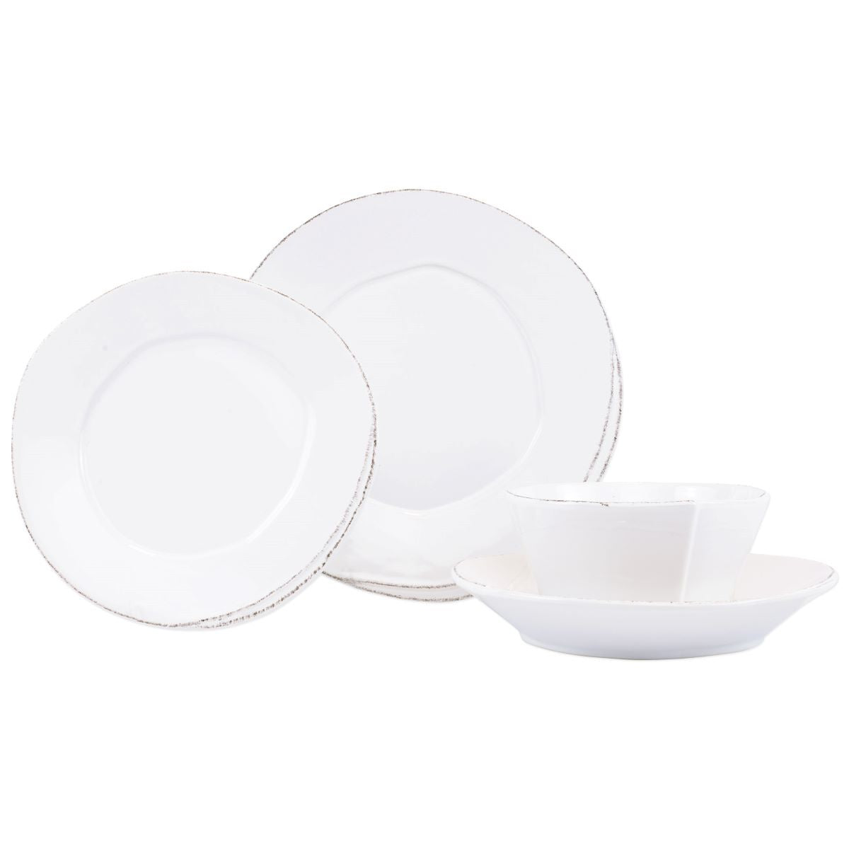 VIETRI Lastra White Four-Piece Place Setting