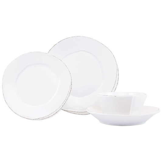 VIETRI Lastra White Four-Piece Place Setting