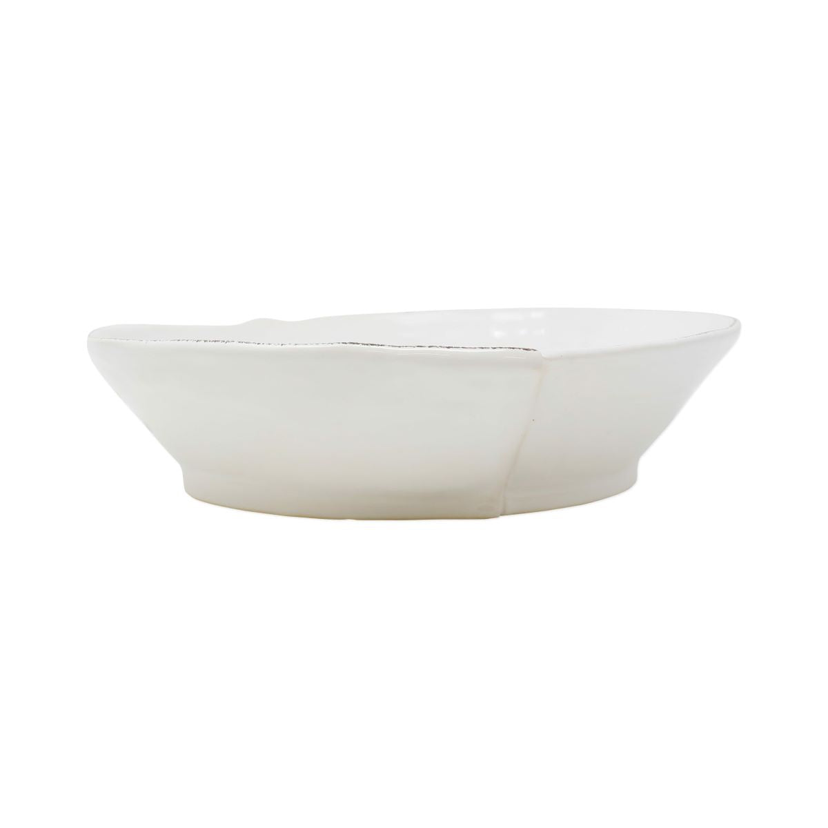 VIETRI Lastra White Medium Shallow Serving Bowl