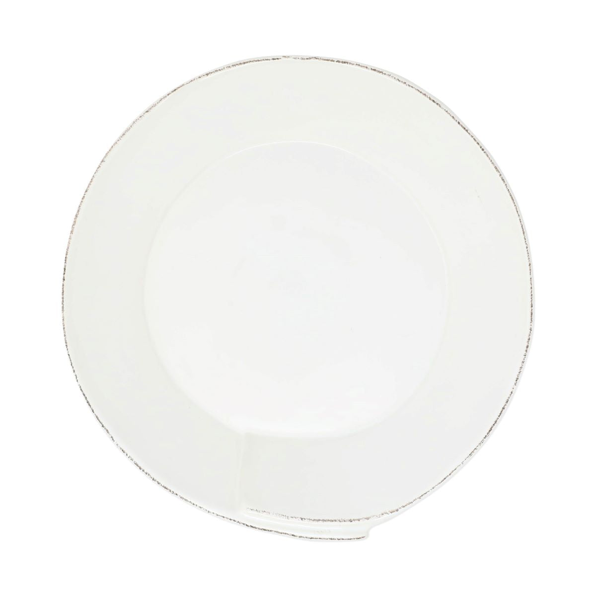 VIETRI Lastra White Medium Shallow Serving Bowl