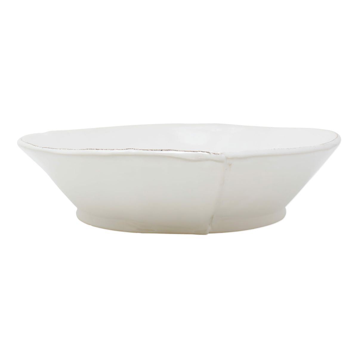 VIETRI Lastra White Large Shallow Serving Bowl