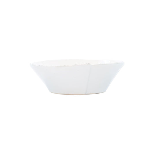 VIETRI Lastra White Small Oval Bowl