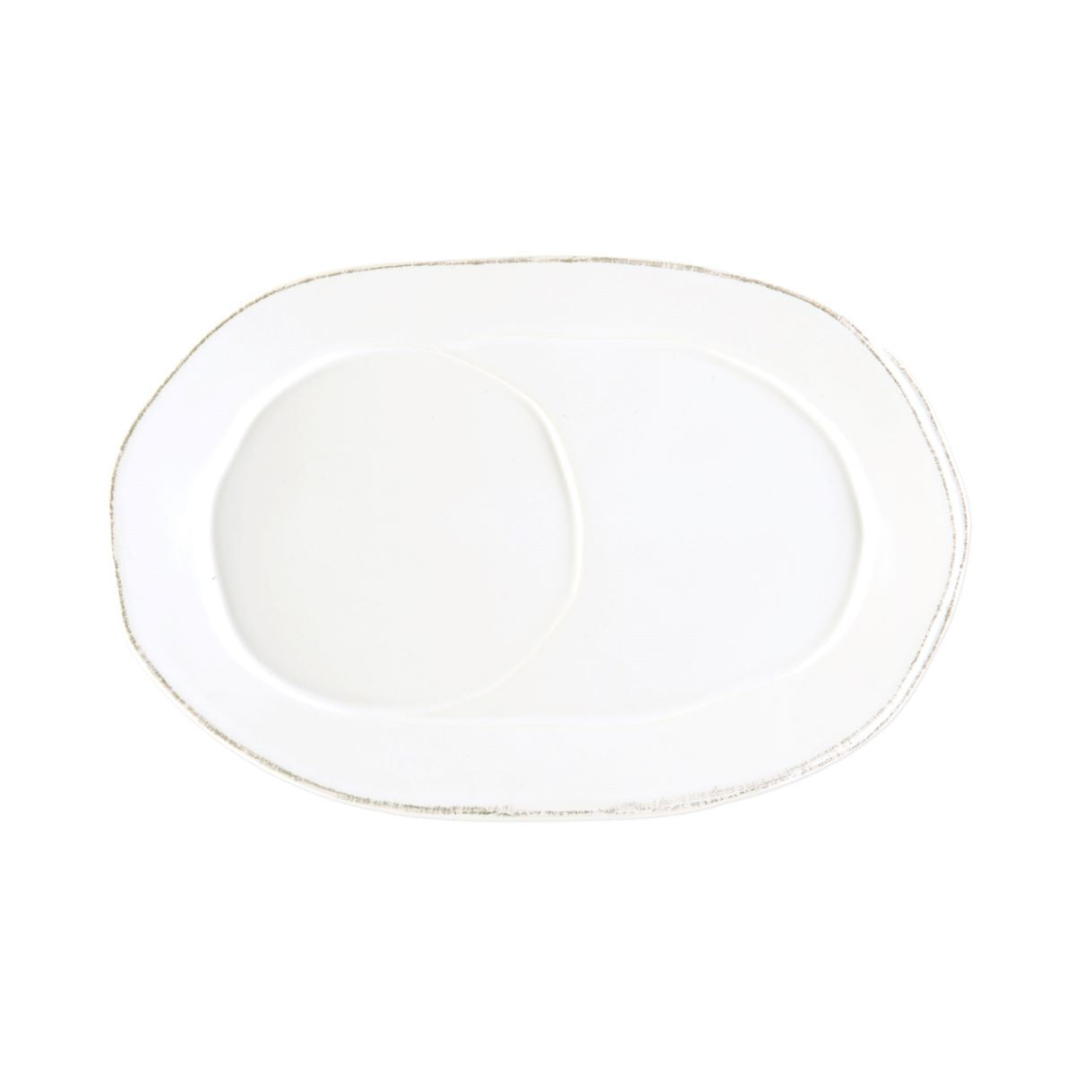VIETRI Lastra White Oval Tray