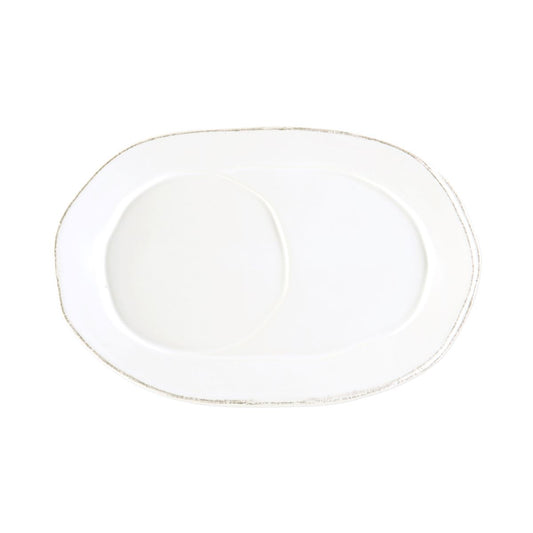 VIETRI Lastra White Oval Tray