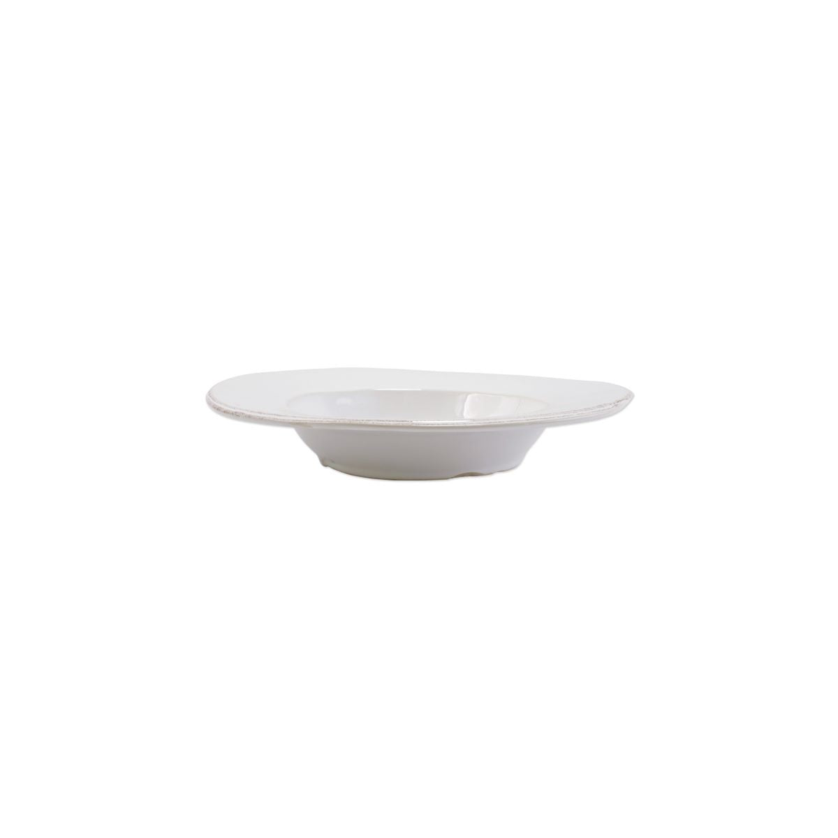 VIETRI Lastra White Rimmed Pasta Bowl