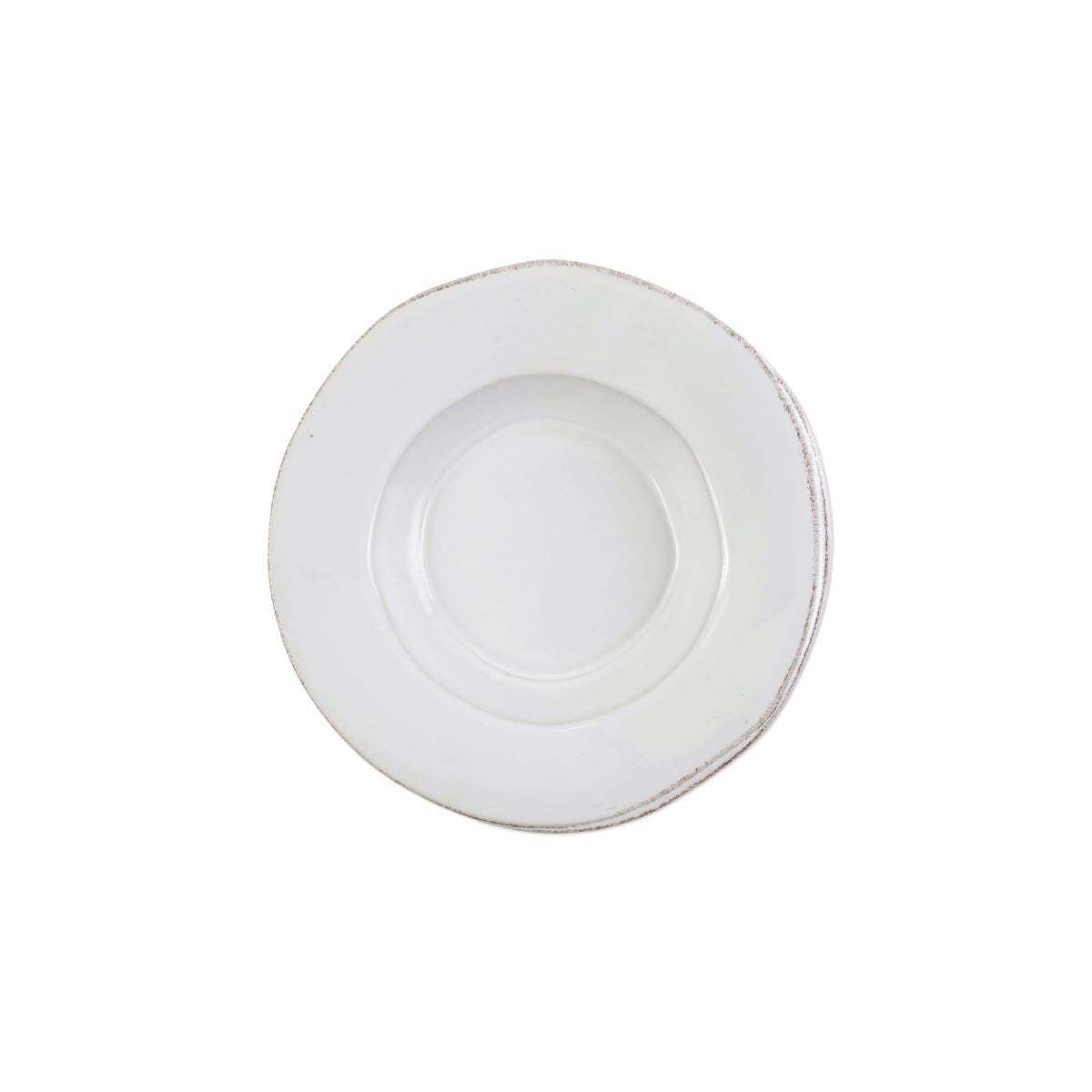 VIETRI Lastra White Rimmed Pasta Bowl