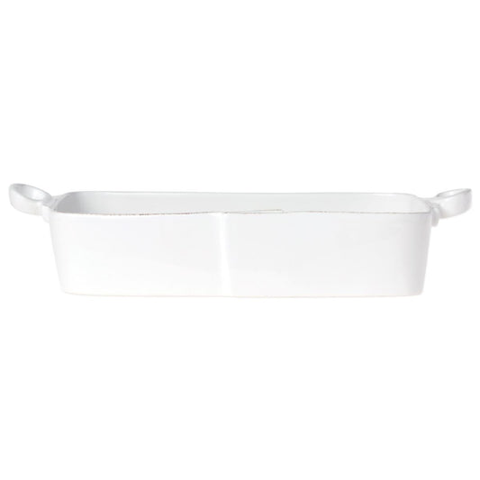 VIETRI Lastra White Rectangular Baker