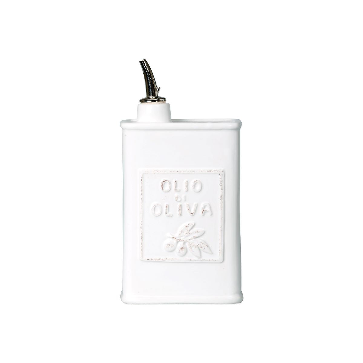 VIETRI Lastra White Olive Oil Can