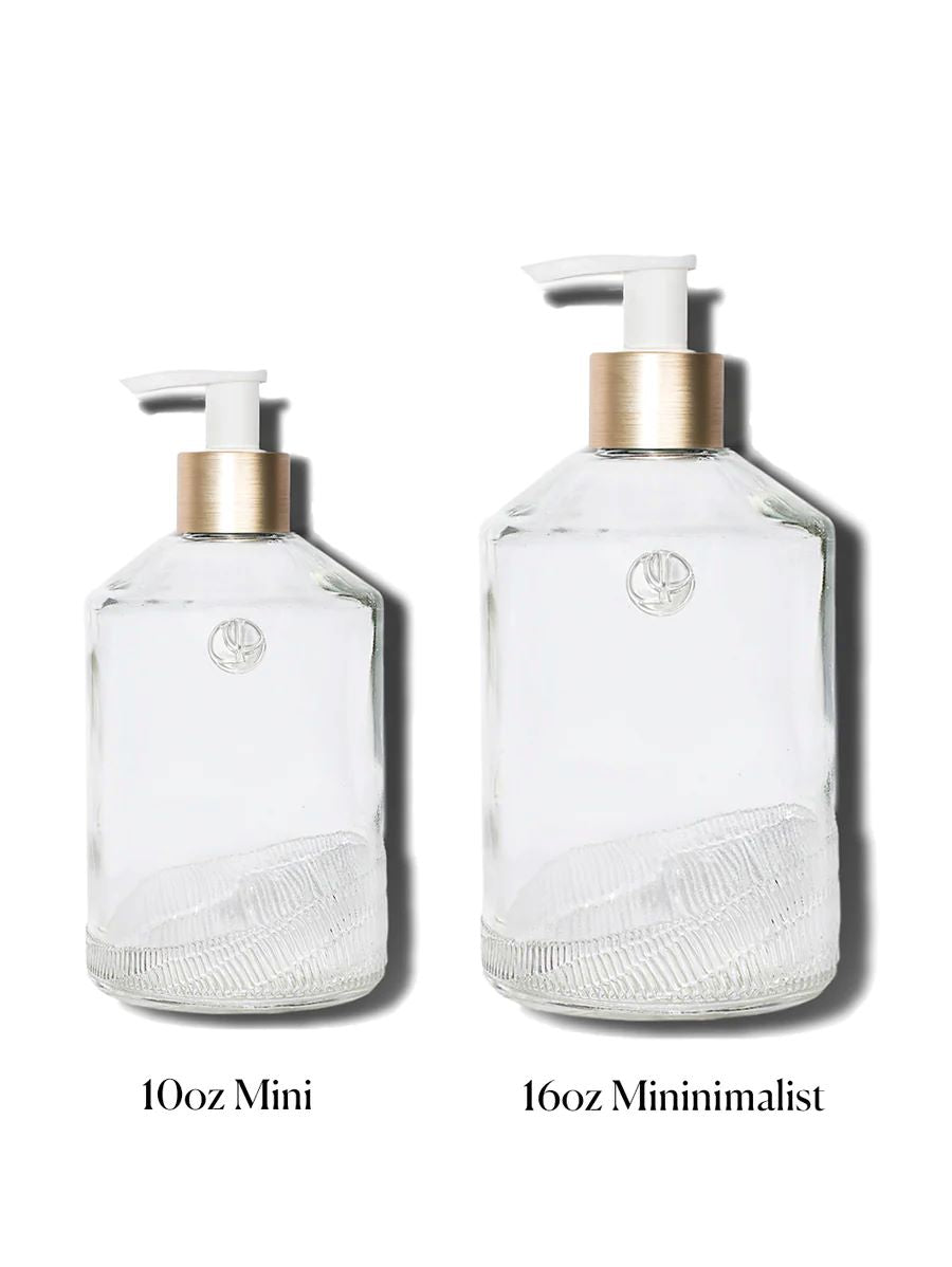 Petite Empty Glass Bottle with White Pump