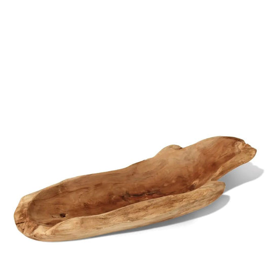 Montes Doggett Live Edge Teak Wood Bowl