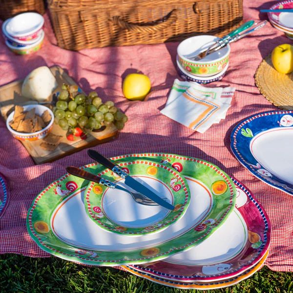 VIETRI Melamine Campagna Porco Dinner Plate