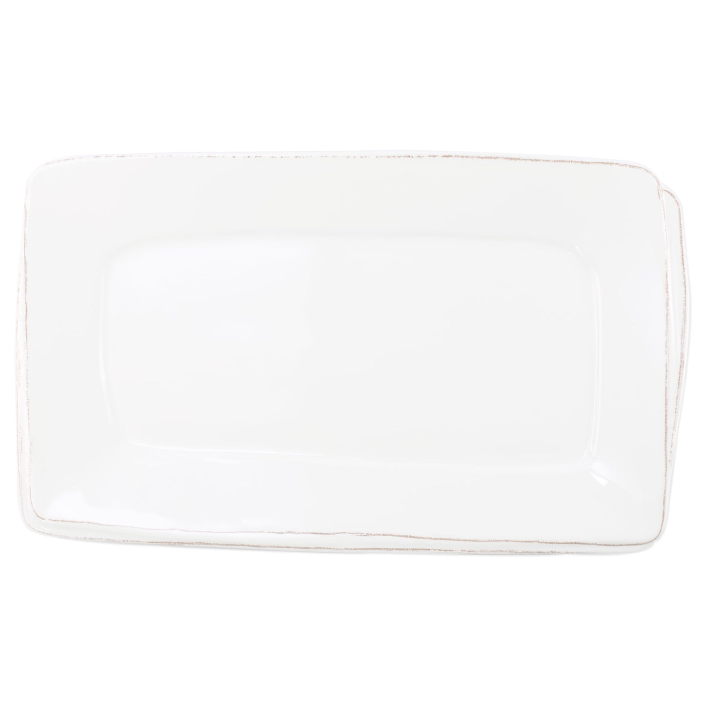 VIETRI Melamine Lastra White Rectangular Platter