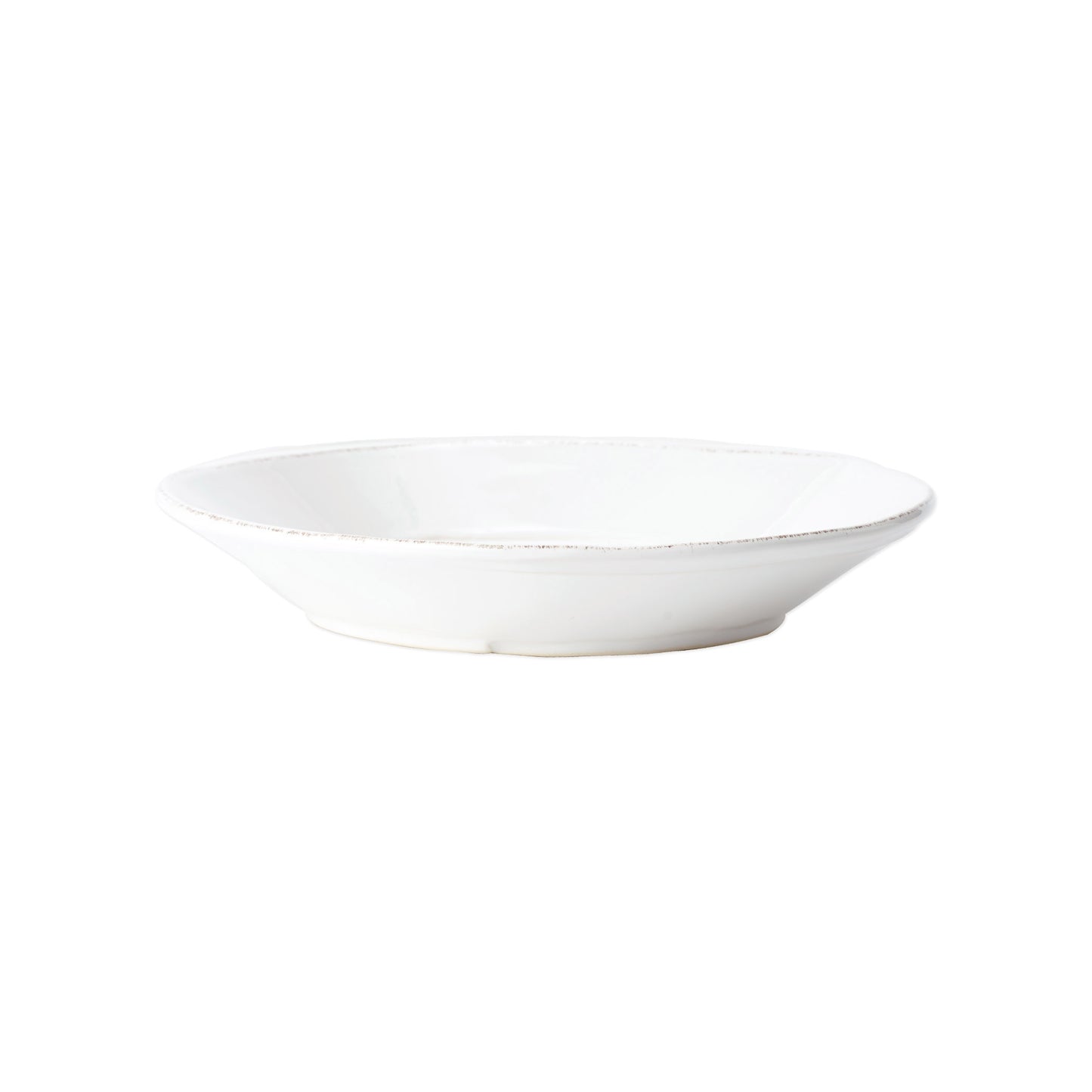 VIETRI Melamine Lastra White Large Shallow Serving Bowl