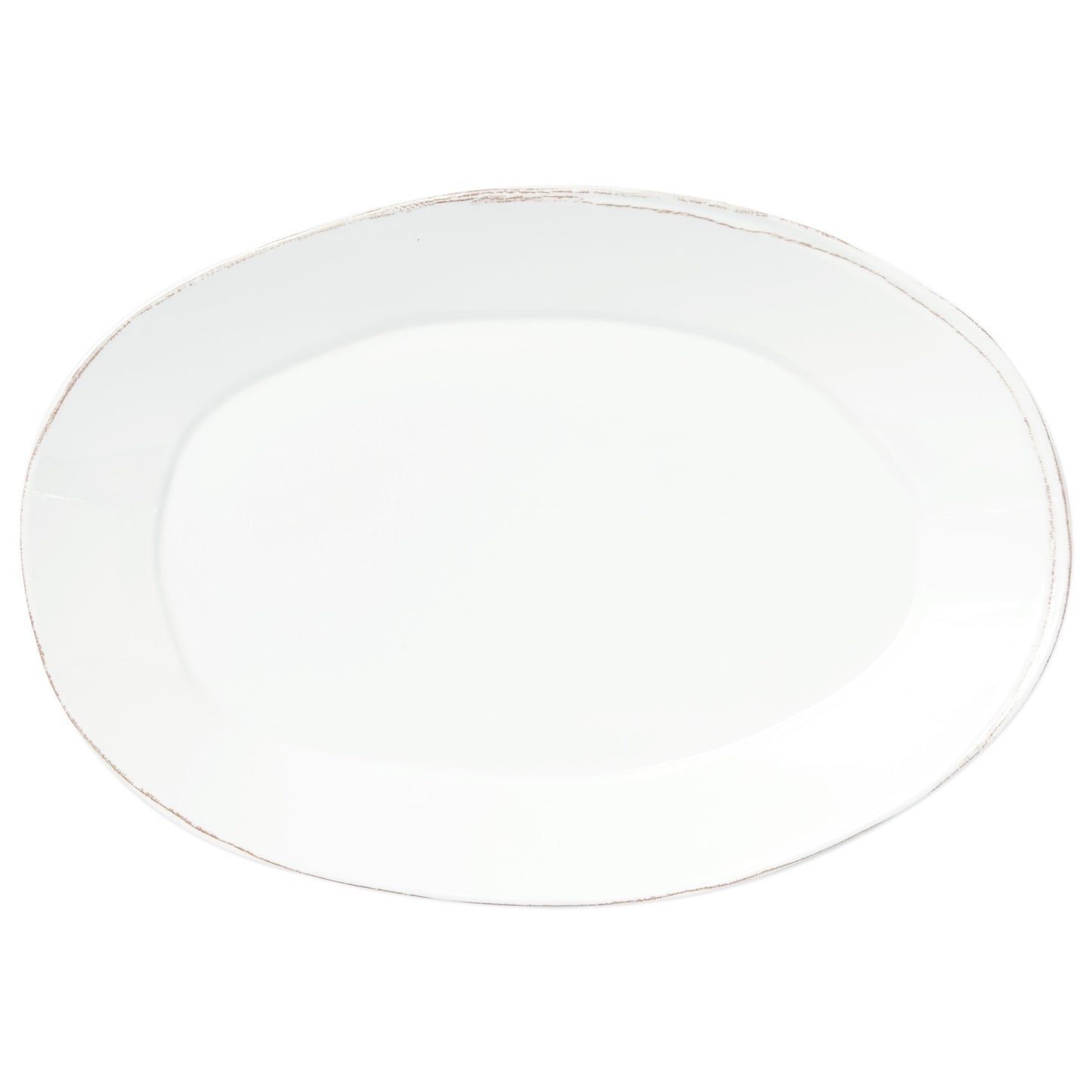 VIETRI Melamine Lastra White Oval Platter