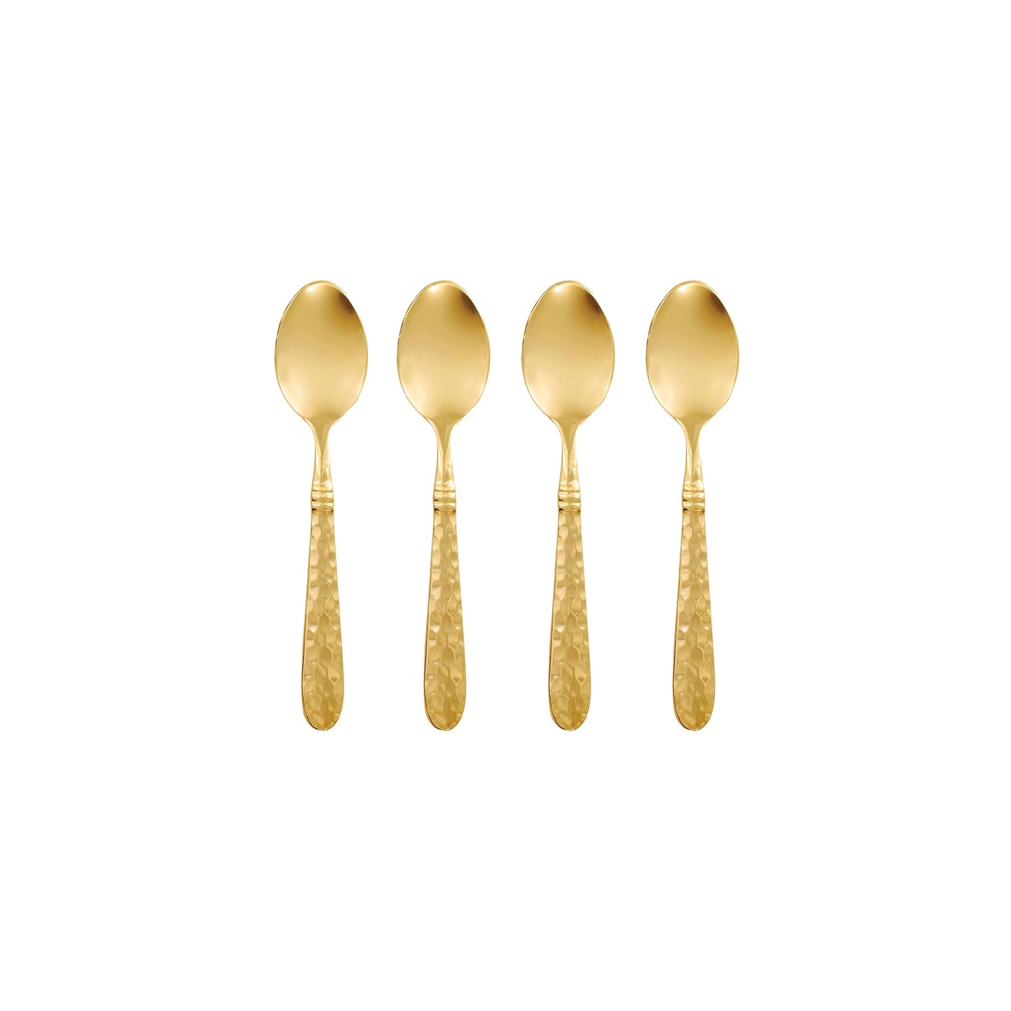 VIETRI Martellato Gold Demitasse Spoons - Set of 4
