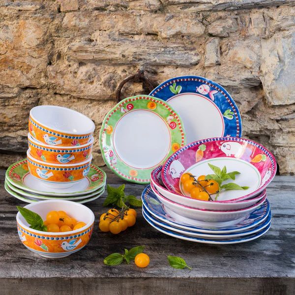 VIETRI Melamine Campagna Pesce Dinner Plate