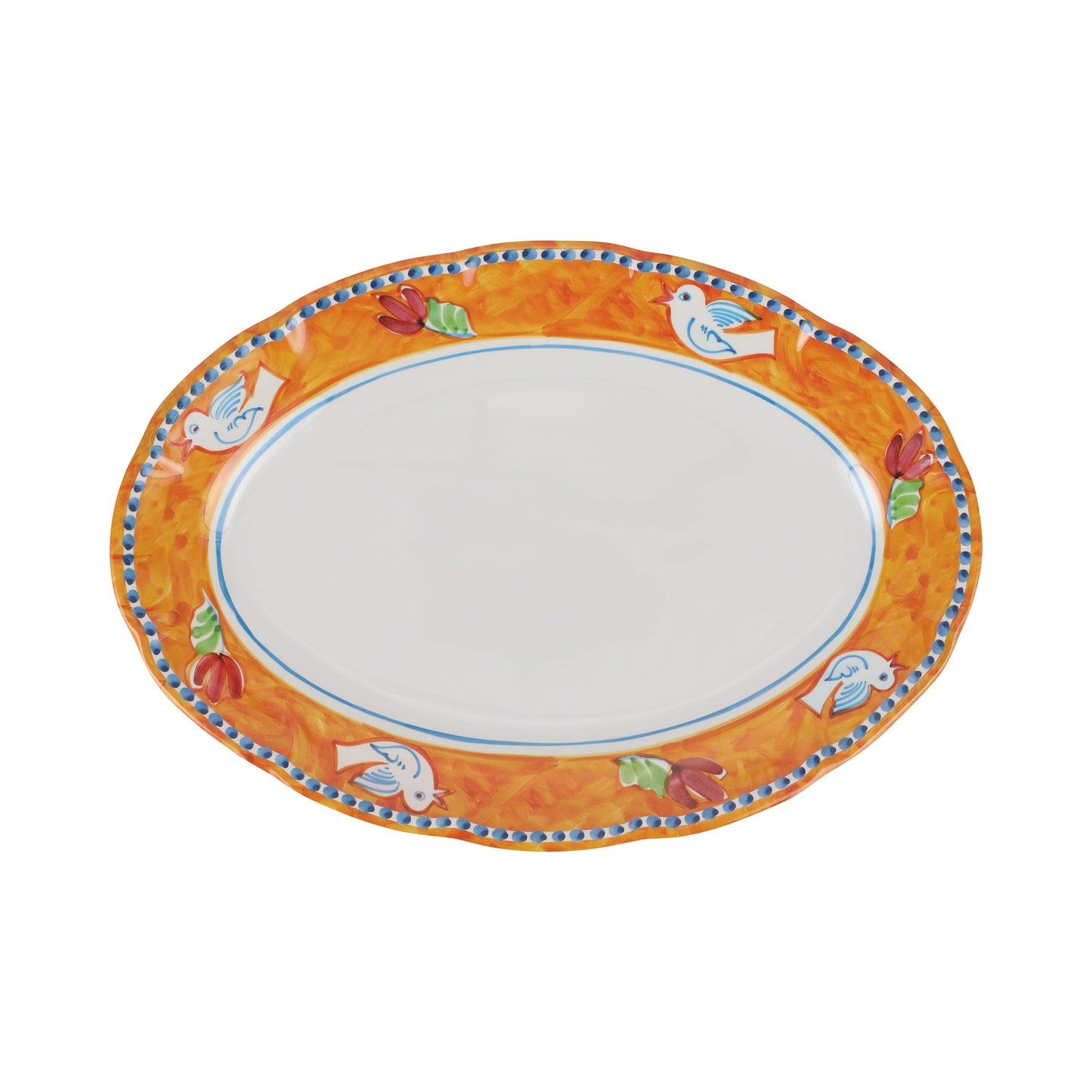 VIETRI Melamine Campagna Uccello Oval Platter